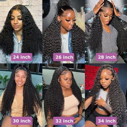 24 Inch 13X6 Lace Front Wigs Human Hair 200 Density Deep Wave Lace Front Wigs Human Hair 13X6 Deep Wave HD Frontal Wigs for Women Pre Plucked (13X6 Deep Wig, 24 Inch)