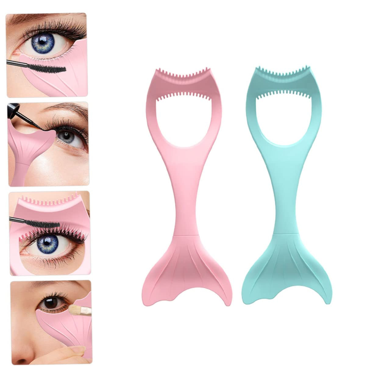 2Pcs Eyeliner Multi Purpose Silicone Makeup Tool Set for Eye Makeup Eyeliner Applicator & Stencils and for Beginners and Professionals