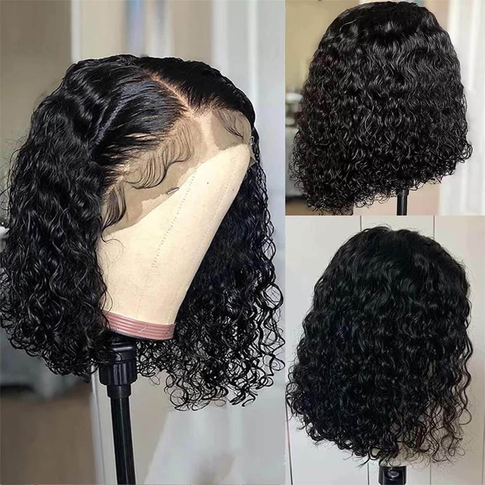 Short Curly Bob Wigs Human Hair Short Curly Wigs Human Hair Bob Wig for Black Women Curly Lace Front Wigs Human Hair Wigs for Women Black