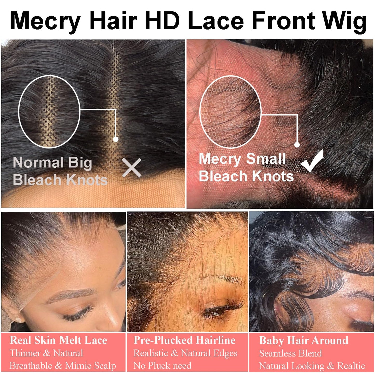 Body Wave Lace Front Wigs Human Hair 13X4 HD Lace Wigs Human Hair Pre Plucked Hairline with Baby Hair 180% Density Brazilian Virgin Human Hair Wigs for Black Women Glueless Lace Front Wigs 28 Inch